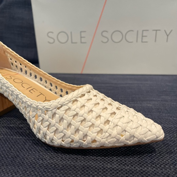 Sole Society White Woven Pump - Picture 3 of 5